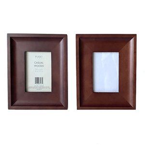 FURIO CASUAL WOODS PHOTO FRAME SET OF TWO 3.5 x 5"